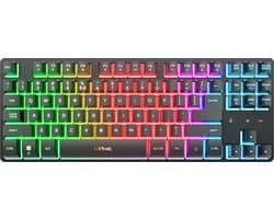 Trust GXT 831 Thado - Gaming Toetsenbord - TKL - RGB - Draadloos - QWERTY US - Zwart