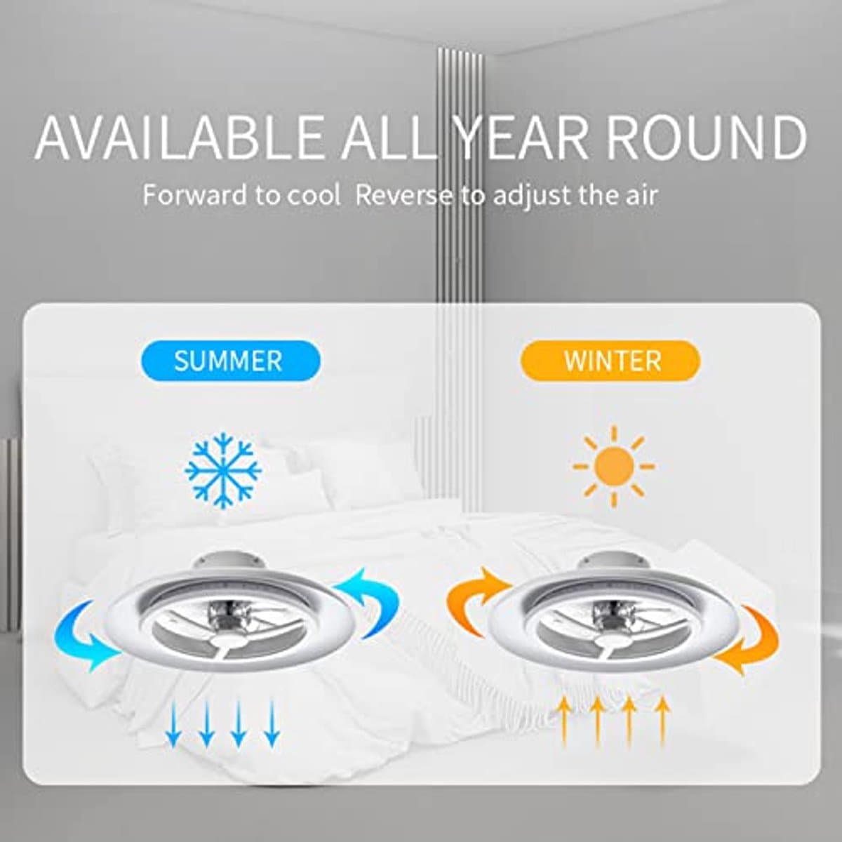 Slimme LED Plafondlamp met Ventilator - Dimbaar, Moderne Verlichting, Instelbare Windsnelheden — afbeelding 1