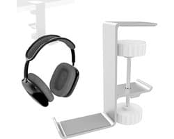 Hoofdtelefoonhouder Aluminium Standaard - Gaming, Onder Bureau, Klem, Zilver