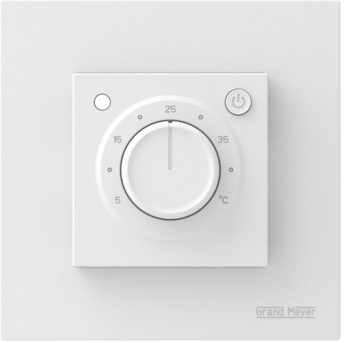 Elektronische thermostaat MST-9 Wit, compatibel met twee maten (46×46 of 56×56 mm), Grand Meyer — afbeelding 1