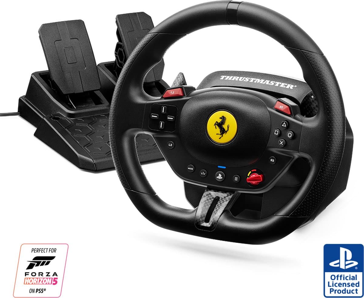 Thrustmaster T98-P Ferrari 296 GTB - Racestuur met pedalen - voor PS5, PS4 en PC - Geschikt voor Forza Horizon 6 (PC) — afbeelding 1