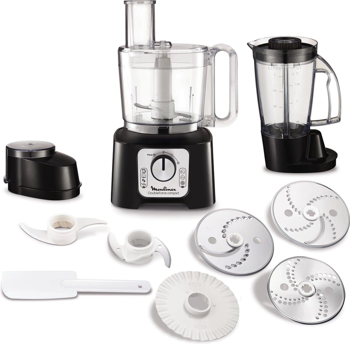 Moulinex Double Force Compact FP546811 - Keukenmachine - Foodprocessor - 800W - Zwart — afbeelding 1