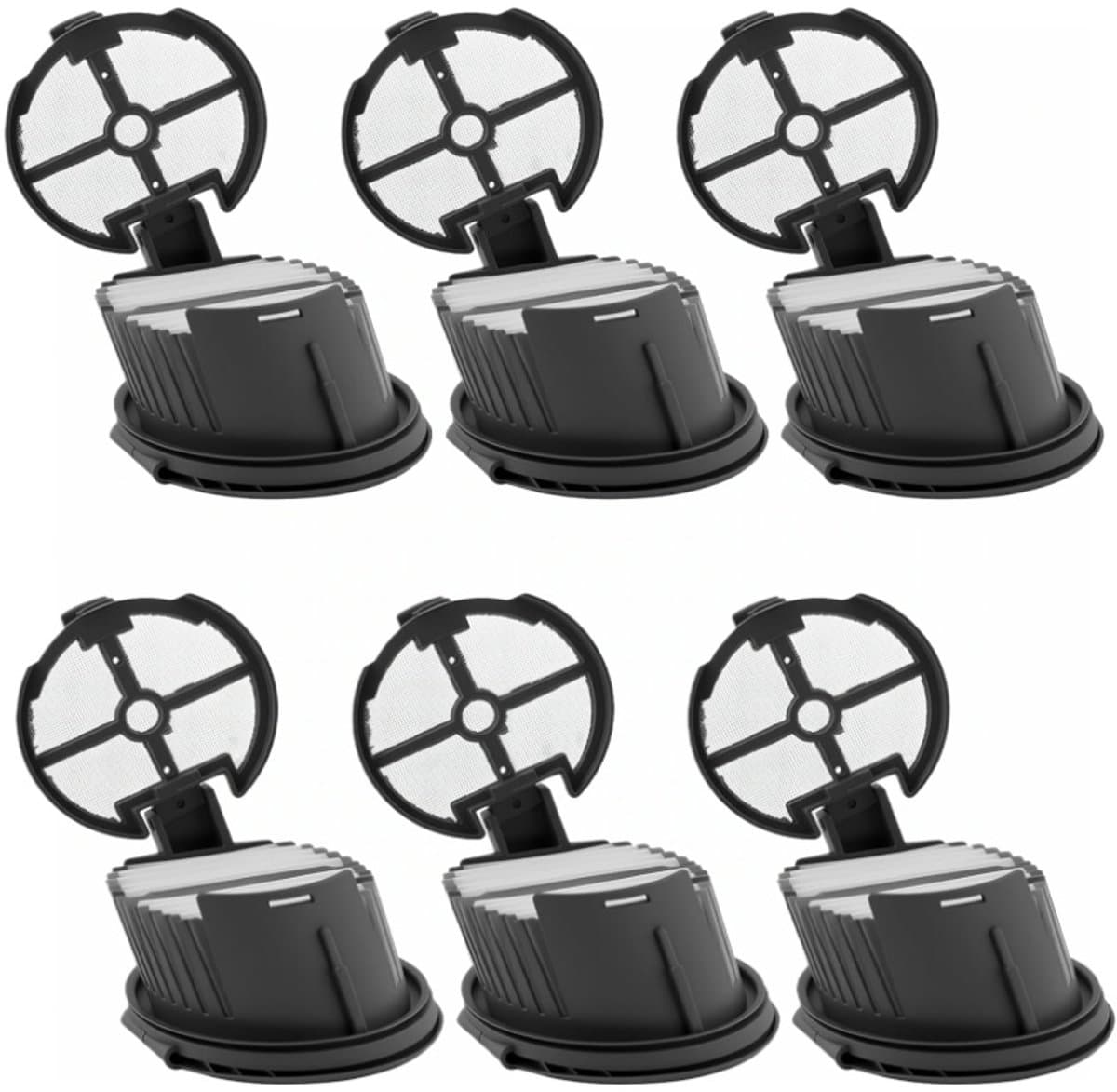 HEPA-filters - 6 Stuks - Geschikt voor Dreame H14 Nat- en Droogzuiger - Accessoireset - Nat- en Droogzuiger Filter — afbeelding 1