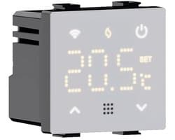WIFI Slimme Thermostaat Programmeerbaar 2P 240V met Touch Display en Achtergrondverlichting, Compatibel met Plana Houders