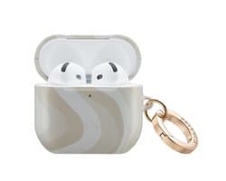 Selencia Case - Hoesje geschikt voor AirPods 4 - Desert Waves Beige