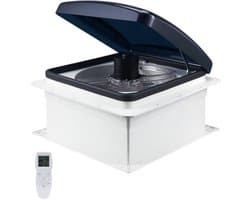 Camper/Caravan Dakventilator - 12V Dakluikventilator - Omkeerbare Luchtstroom - 10 Snelheden - Afstandsbediening - Elektrisch Deksel - Inbouwmaat 35,6 x 35,6 cm