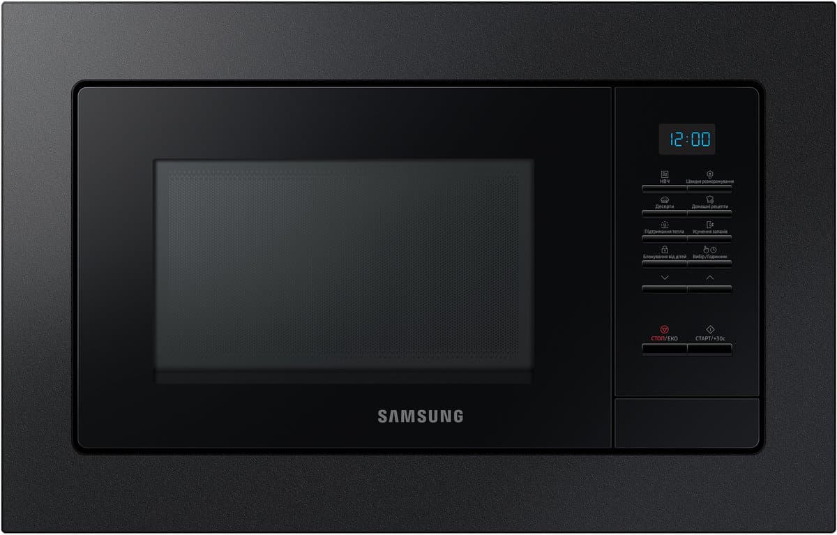 solo inbouw magnetron 20l 850w zwart - samsung - ms20a7013ab — afbeelding 1