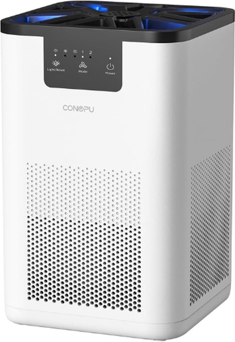 Luchtreiniger - Air Purifier - Luchtfilter met Nachtlamp - Huisdierpollen en Schilfers - Wit — afbeelding 1