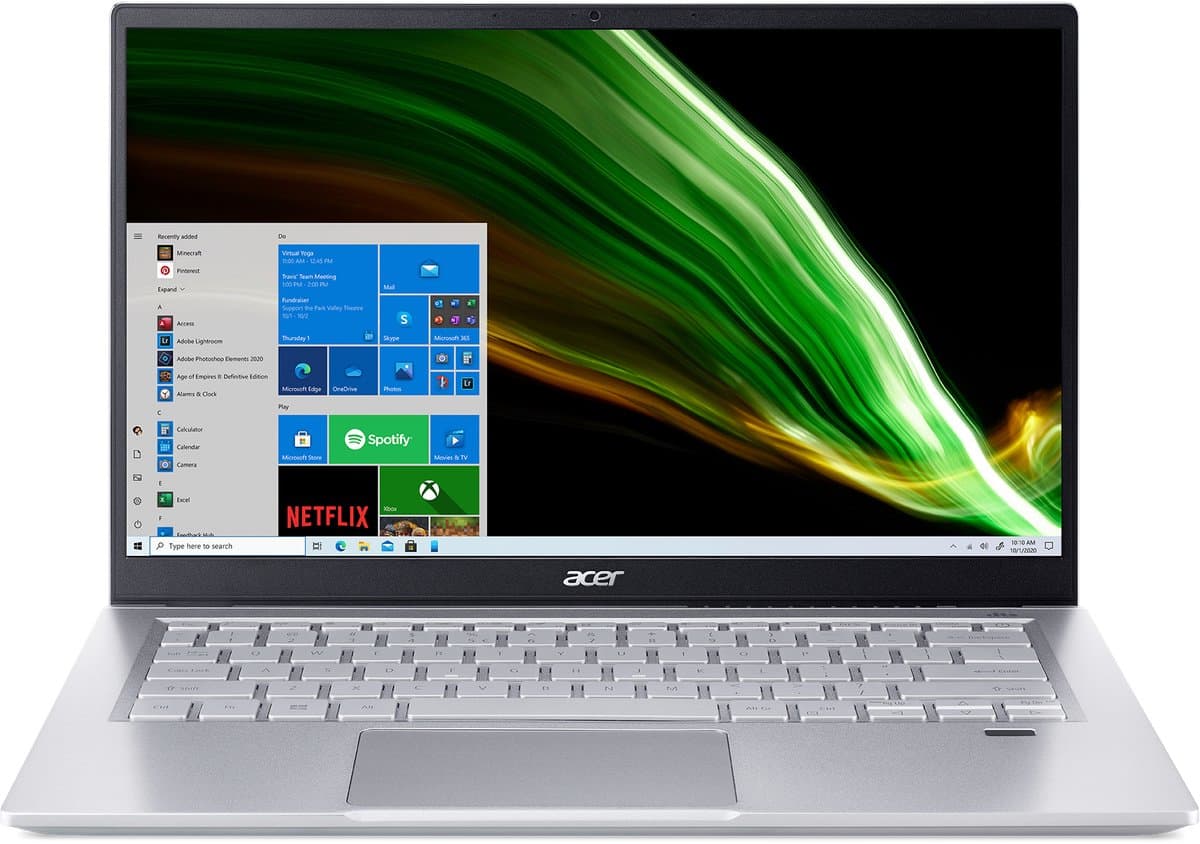 Acer Swift 3 SF314-43-R8FM AMD Ryzen™ 5 5500U Laptop 35,6 cm (14") Full HD 16 GB LPDDR4x-SDRAM 512 GB SSD Wi-Fi 6 (802.11ax) Windows 11 Home Zilver — afbeelding 1