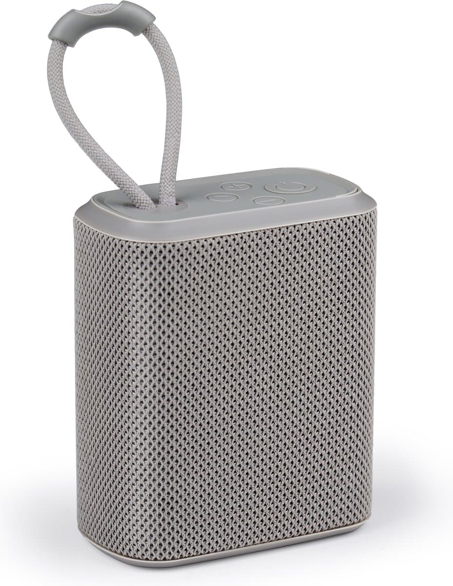 Draagbare Bluetooth Speaker 5.3 - Draadloze Muziekbox met AUX en FM Radio - Partybox met 4 uur Speeltijd - Compact en Lichtgewicht - Grijs — afbeelding 1