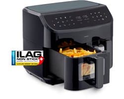 MEDION XXL Dubbele Airfryer P20 - 2 zones - 8,7 L - 2600 W - Zwart