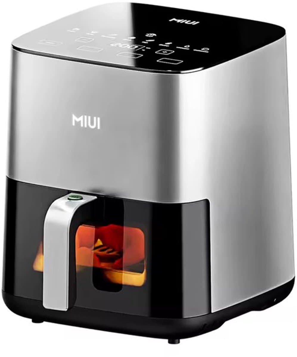 Airfryer - Hete Luchtfriteuse - 5L Elektrische Friteuse / Oven - Oilless Fornuis Met Aanraakingsbediening - Anti-aanbaklaag - Kijkvenster - Familiegrootte - Met beveiligingsslot - Zwart — afbeelding 1