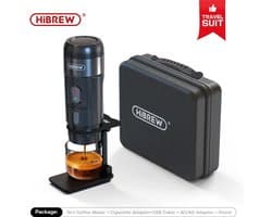 Sattire - Hibrew Draagbare Koffiezetapparaat - Voor Auto & Thuis - 12 Volt - 15 Bar - Espresso Koffiezetapparaat - Fit Nespresso - Dolce Pod - Capsule Koffie - Oplos Koffie - Koffiezetapparaten - Elektrisch -