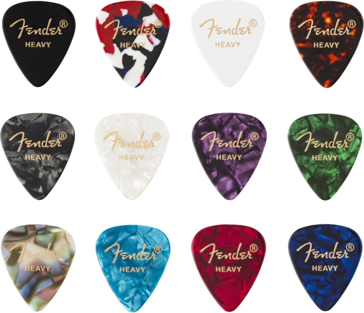 Fender - plectrumset - 351 vorm 12 stuks - heavy — afbeelding 1