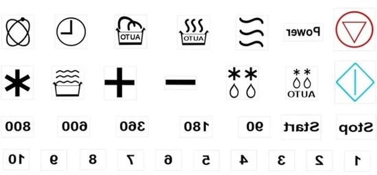 Magnetronschakelaarstickers - Bedieningssymbolen - Voor gebruik in de keuken - Verwijderbaar zonder resten - Smal formaat - Wit — afbeelding 1