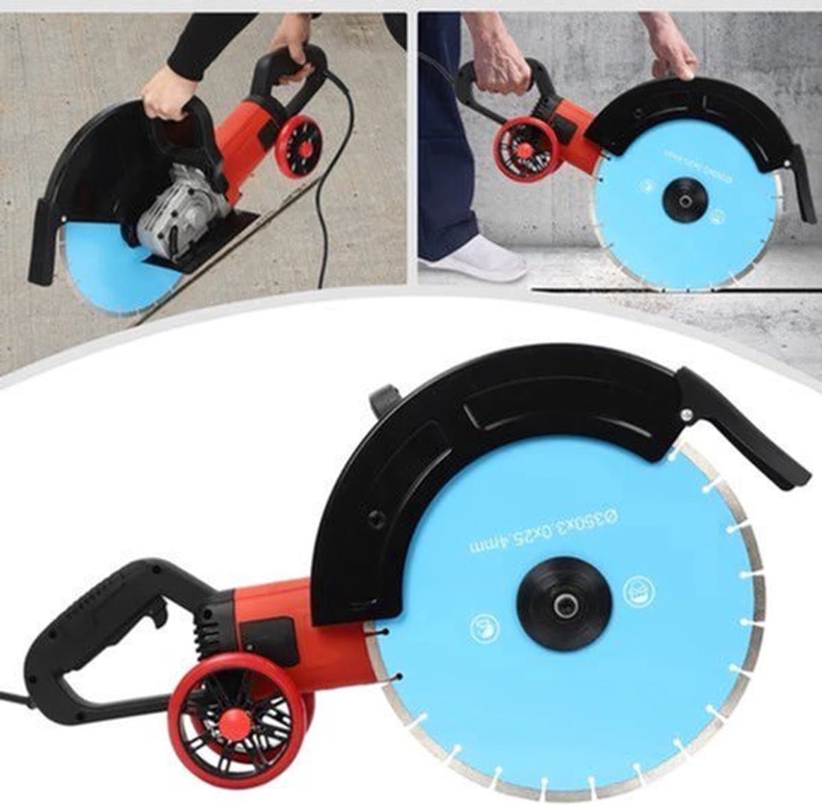Elektrische Betonzaag – Betonzaag – Diamantzagen – Steenzaag – Baksteenzaag – 4000W Motor – 13,5 Cm Zaagdiepte — afbeelding 1