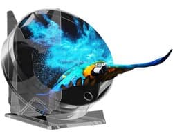 3D Hologram Fan, 3D Hologram LED Fan Projector, 1080x1600 Resolutie, 48 LED -lichten, Holografische Projector Advertentiedisplay met WiFi/App/Remote, voor Bedrijven