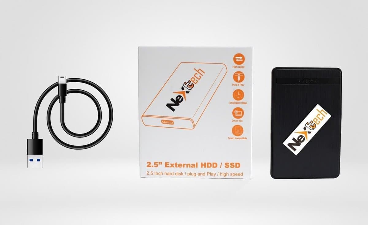 Externe Harde Schijf - USB Drive HDD - Bestanden Opslaan - Plug and Play - 2.5 inch - Zwart — afbeelding 1