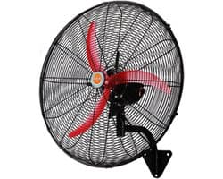Zwenkende Wandventilator - Wandmodel Ventilator - Ruimte Koelen - Brede Stralingshoek - 650mm - Grijs