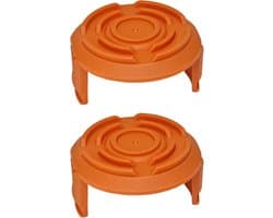 SnelShoppen - Grass Trimmer Cover 2 Stuks Vervangende Spoelcover voor Grasmaaier, Hoogwaardige ABS, Geschikt voor Tuin, Patio, Oranje