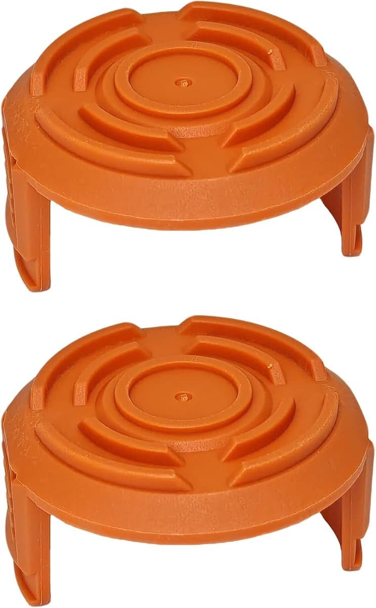 SnelShoppen - Grass Trimmer Cover 2 Stuks Vervangende Spoelcover voor Grasmaaier, Hoogwaardige ABS, Geschikt voor Tuin, Patio, Oranje — afbeelding 1