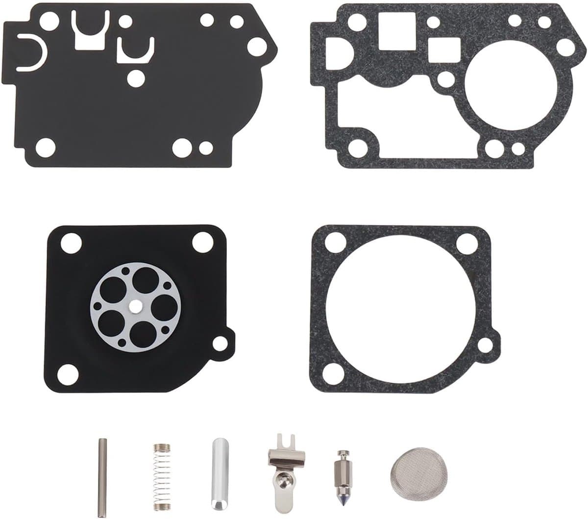 SnelShoppen - Grasmaaier Carburateur Reparatieset - Compleet - Compatibel met ZAMA C1U-W43, C1U-W45, Poulan BVM210VS - Afdichtingspakkingen, Membranen — afbeelding 1