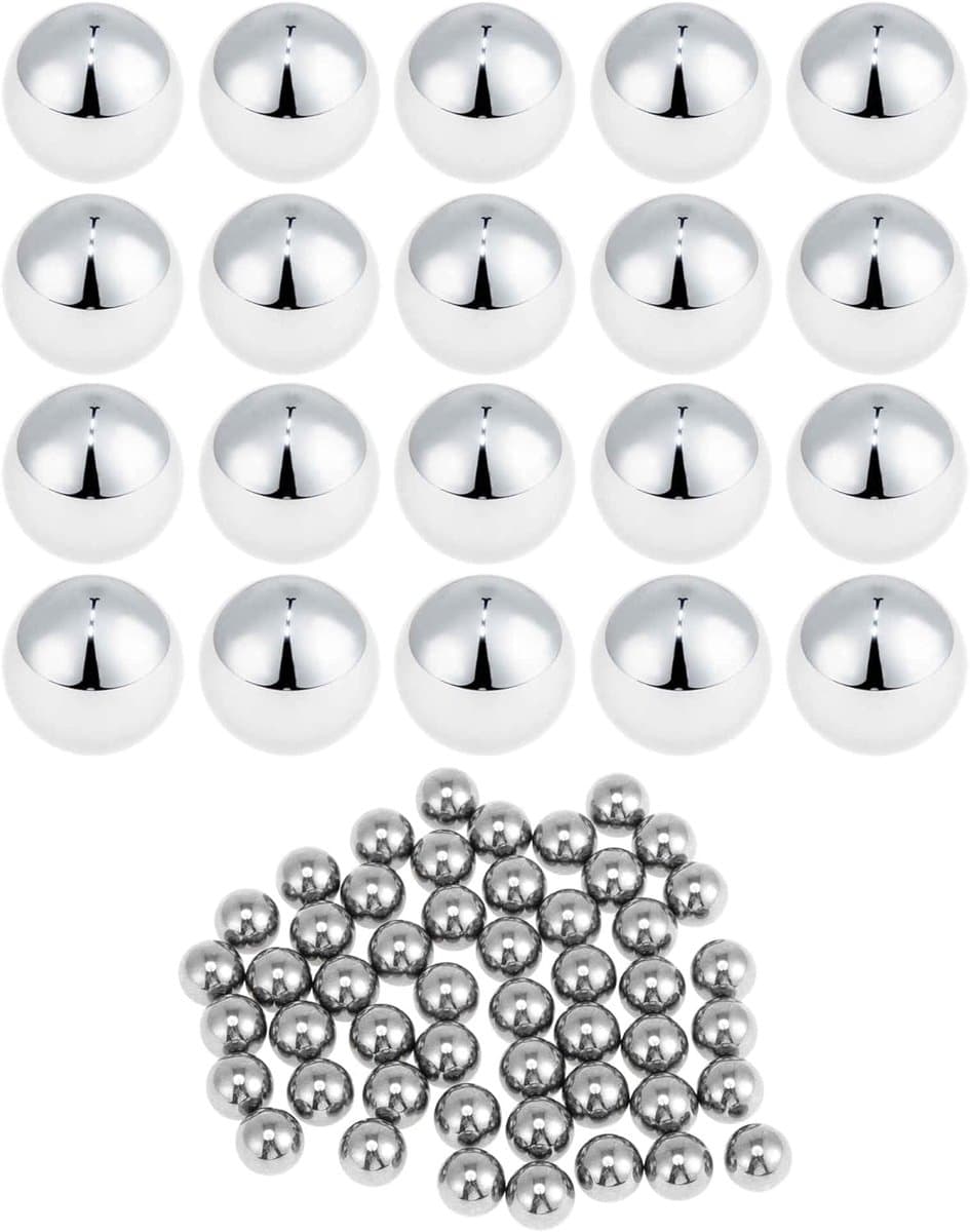 SnelShoppen - 50 Stuks 12,3mm Precisie Kogellager Staal G100 - Hoogwaardige Lagerballen voor Auto, Fiets, Motor, Skateboard, Grasmaaier, Luchtcompress — afbeelding 1
