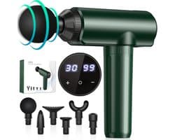 Massage Gun – 30 Snelheden – 6 Massagekoppen – USB-C – 2600mAh – Stil <45 dB – Tot 8 Uur Gebruiksduur
