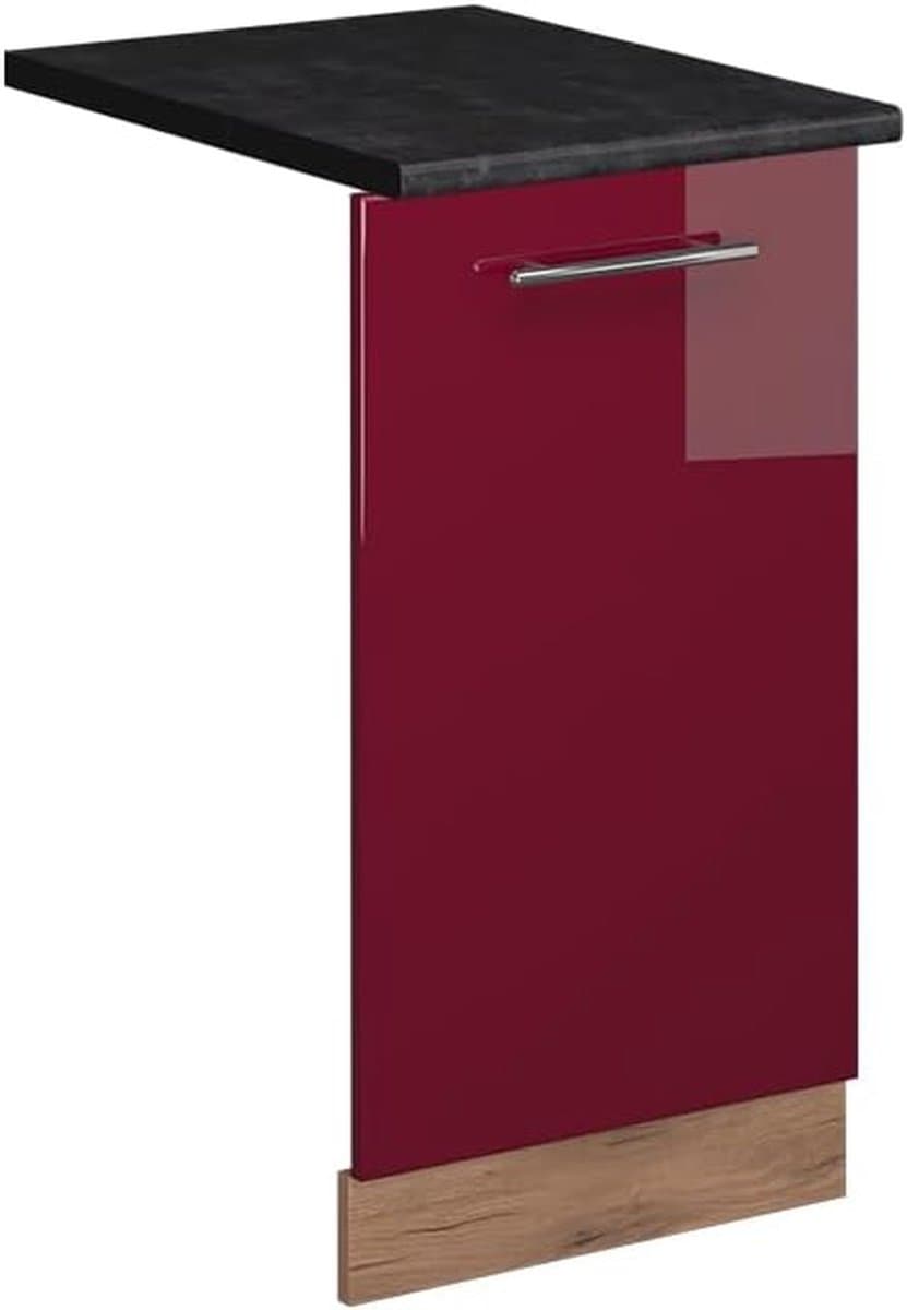 Vaatwasser paneel - Keukenfront - Keuken opknappen - Hoge glans afwerking - 45 cm breed - Bourgogne — afbeelding 1