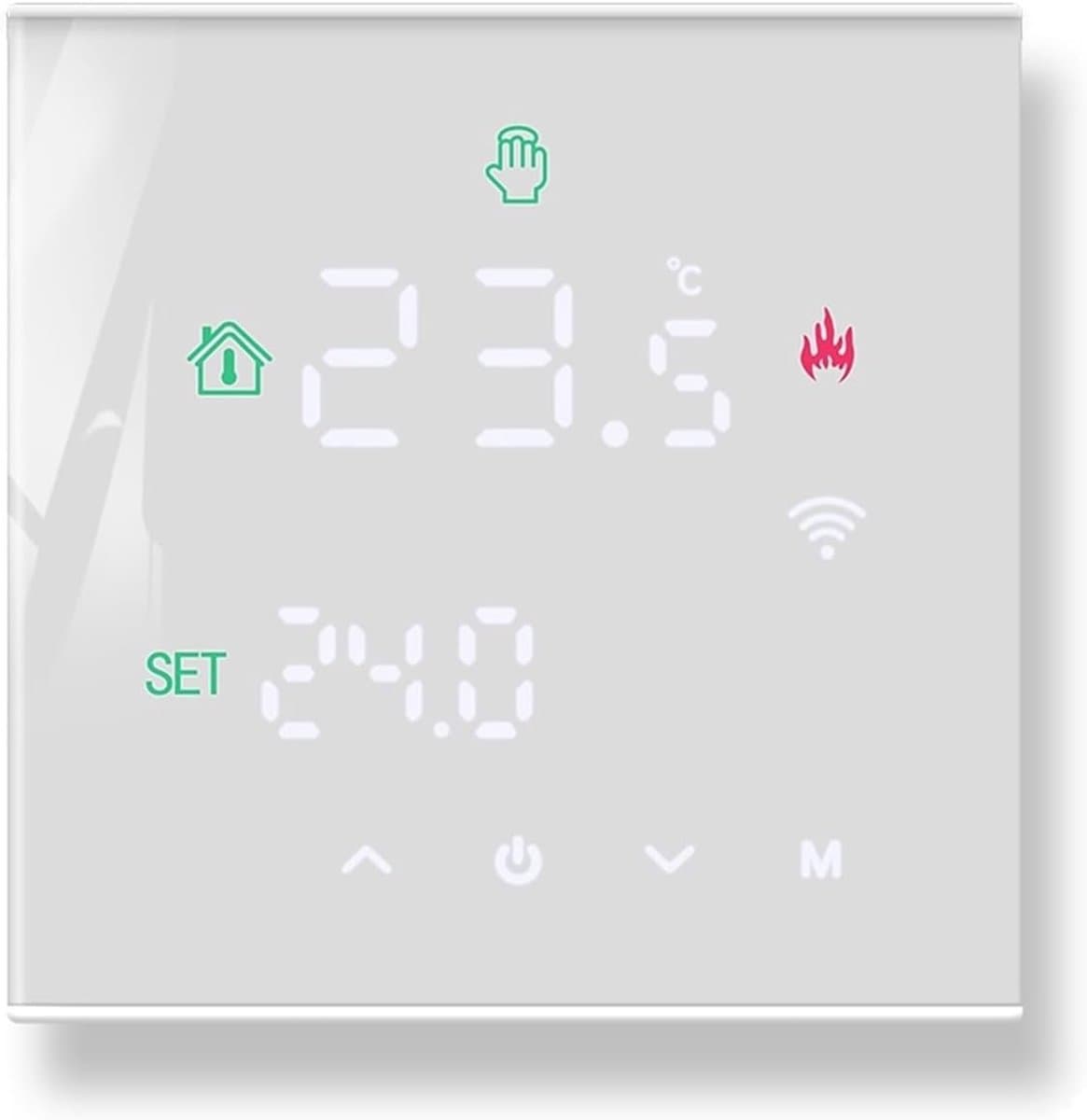Slimme Thermostaat - Vloerverwarming Regelaar - Comfort Verwarmen - App Afstandsbediening - 86x86mm - Wit — afbeelding 1