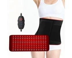 SnelShoppen - 120 LEDs Rood Licht Therapie Riem met 5 Niveaus Vibraties Massage, Infraroodlicht voor Rug, Schouder, Taille, 10 Hz Pulsmodus voor Pijnv