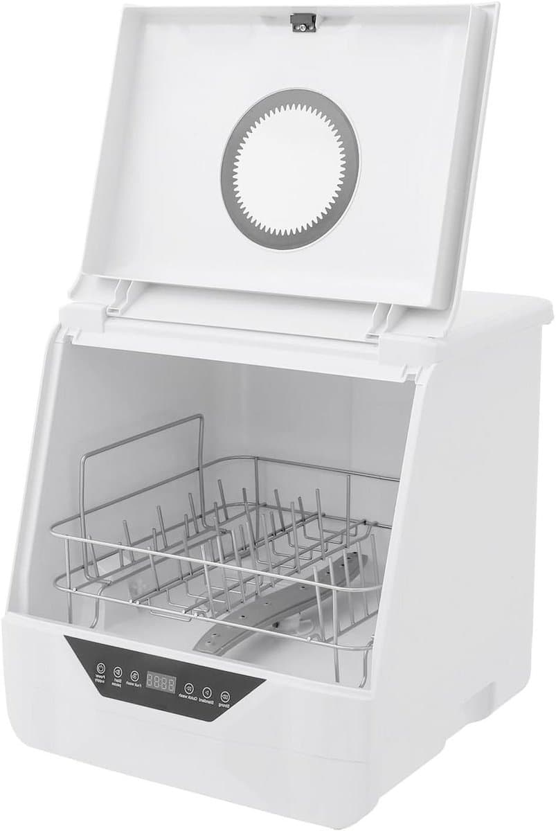 Mini Vaatwasser - Tafelmodel Vaatwasser - Snel Servies Reinigen - 4 Wasprogramma's - 6 Liter - Wit — afbeelding 1