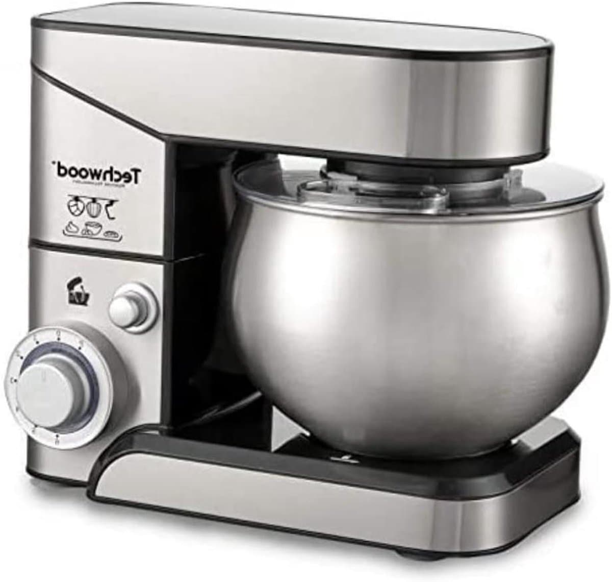 Keukenmachine - Mixer Robot - Bakken En Koken - Krachtige Motor - 5 Liter Kom - Zilverkleurig — afbeelding 1