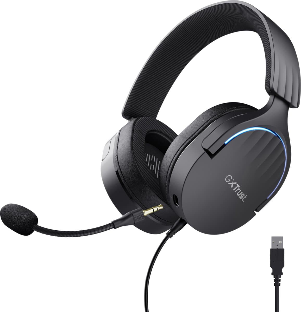 Trust GXT 490 FAYZO Headset Bedraad Hoofdband Gamen USB Type-A Zwart — afbeelding 1