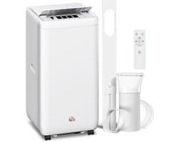 Mobiele Airco - Mobiel Airconditioner 12000 BTU 3,5 kW – 5-in-1 Functies – 24-uurs Timer – Fernbedienung – Voor Kamers Tot 35㎡ – Wit – ABS – 35,5x35x70 cm – 1 Stuk