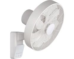 Wandventilator - Muurventilator Eco - Ruimte Koelen - Met Afstandsbediening - 5 Snelheden - Wit