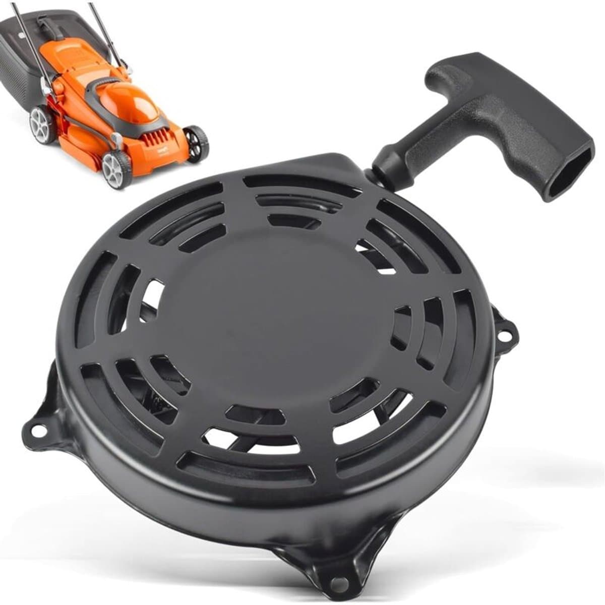 Motorstarter met terugslagmechanisme, complete startmotor met terugslagmechanisme, geschikt voor Briggs & Stratton 497680 498144, Oregon 31-068 Rotary 12368, 150-32, MC 180, MC-10 grasmaaiers/grondfrezen met kabelstarter. — afbeelding 1