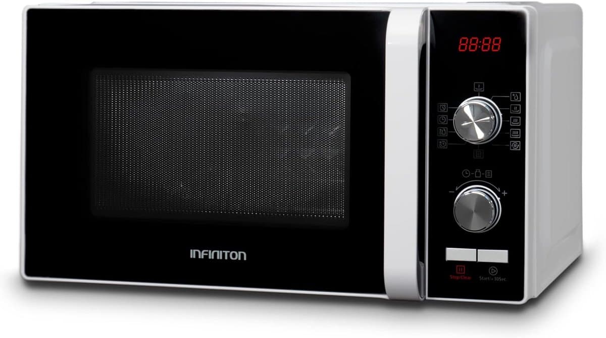 Magnetron Oven - Compacte Keuken Hulp - Snel Eten Opwarmen - Keramische Binnenkant - 20 Liter Inhoud - Wit — afbeelding 1