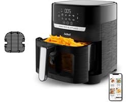 Heteluchtfriteuse Grill - Gezond Koken - Veelzijdig Koken - Kijkvenster - 45 Liter - Zwart