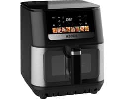 Luchtfriteuse - Airfryer - Gezond Koken - Dubbele Weerstand - 9 Liter - Zwart