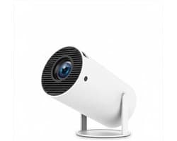 KAD® Mini Beamer - Smart Mini Beamer met WiFi & Bluetooth - Mobiele Thuisbioscoop inclusief Apps - Wit - 17cm x 10cm x 17cm