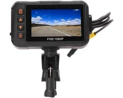 SolidChoice - 3 Inch Motorfiets Dashcam - 1080P Dubbele Camera - Waterdichte Rijrecorder - Geschikt voor Motoren - Ondersteuning Lusopname - Parkeerbe