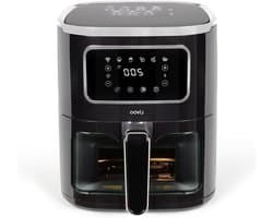 Olievrije Friteuse - Airfryer Gezond - Gezond Frituren - 6 Kookprogramma's - 5 Liter - Zwart