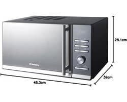 Magnetron met Grill - Compacte Oven - Snel Koken - Gecombineerde Functies - 23 Liter - Zwart