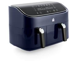 BK Supreme XXXL Dubbele Airfryer 9L - 3L + 6L - keramische antiaanbaklaag - 6 personen - sync-functie - manden vaatwasserbestendig - 80-200°C - Digitaal leddisplay met touchcreen - 6 programma's - PFAS-vrij