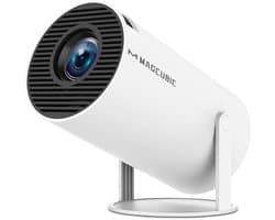 Delightness Beamer - Diaprojector - Projectiescherm - Thuis Bioscoop - Compact Design - 180 Graden Draaibaar - Wit
