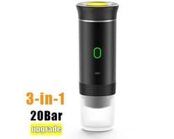 Seth Select Koffiezetapparaat - Koffiemaker - Espressomachine - Draagbare Elektrische Capsule Koffiezetapparaat - Espresso Pot - Draadloze Verwarmingspomp - Koffiezetapparaat Reizen en Auto 3 In 1 Koffiepot