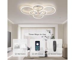 Dimbare LED Plafondlamp Rond met Afstandsbediening - 54W - Kleurtemperatuur Instelbaar (2700K-6500K) - Woonkamer, Slaapkamer, Keuken