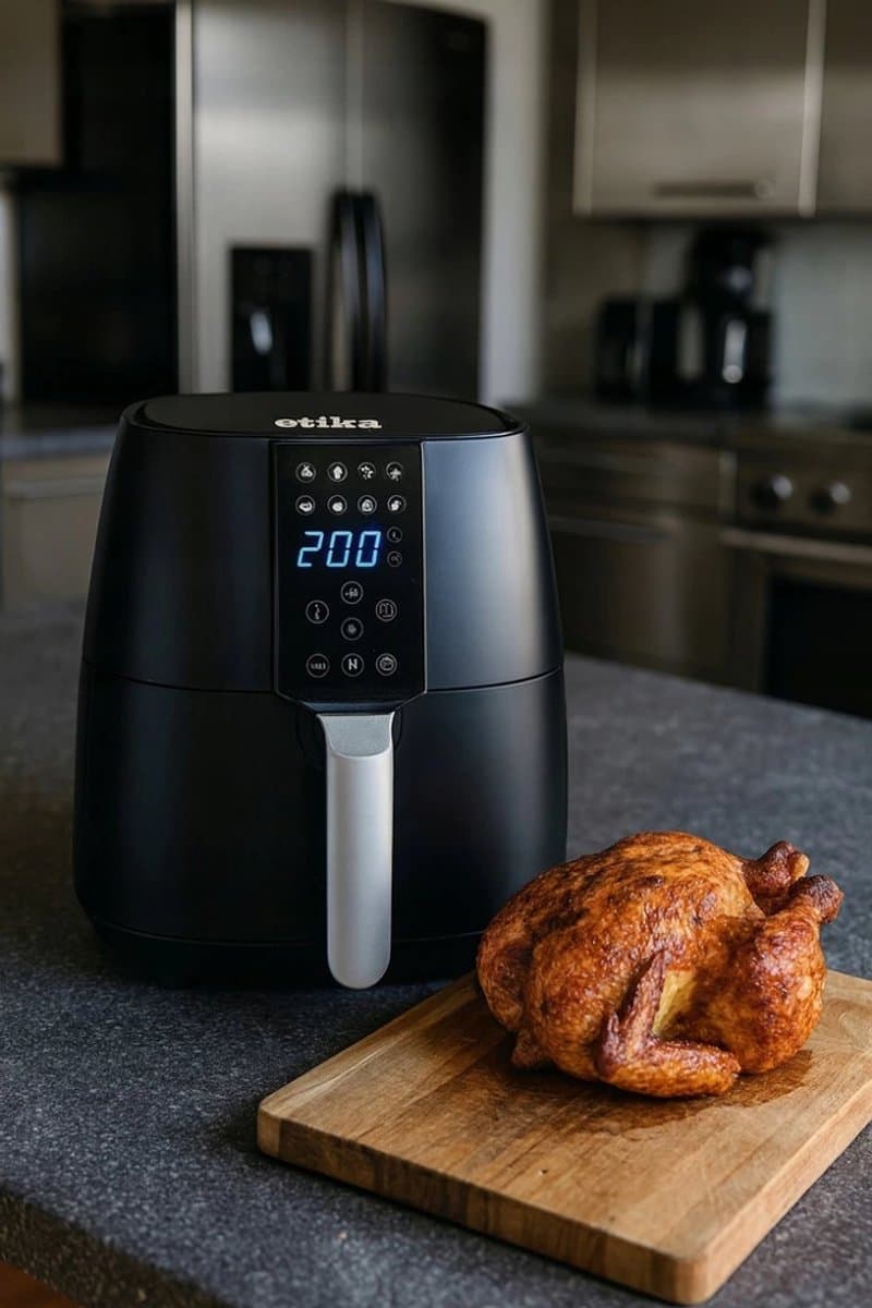 Etika Grote airfryer 4liter, Zwart — afbeelding 1
