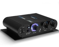 Compacte Bluetooth Mini Stereo Versterker - 90W met Ingangen voor Studio en Apparaten